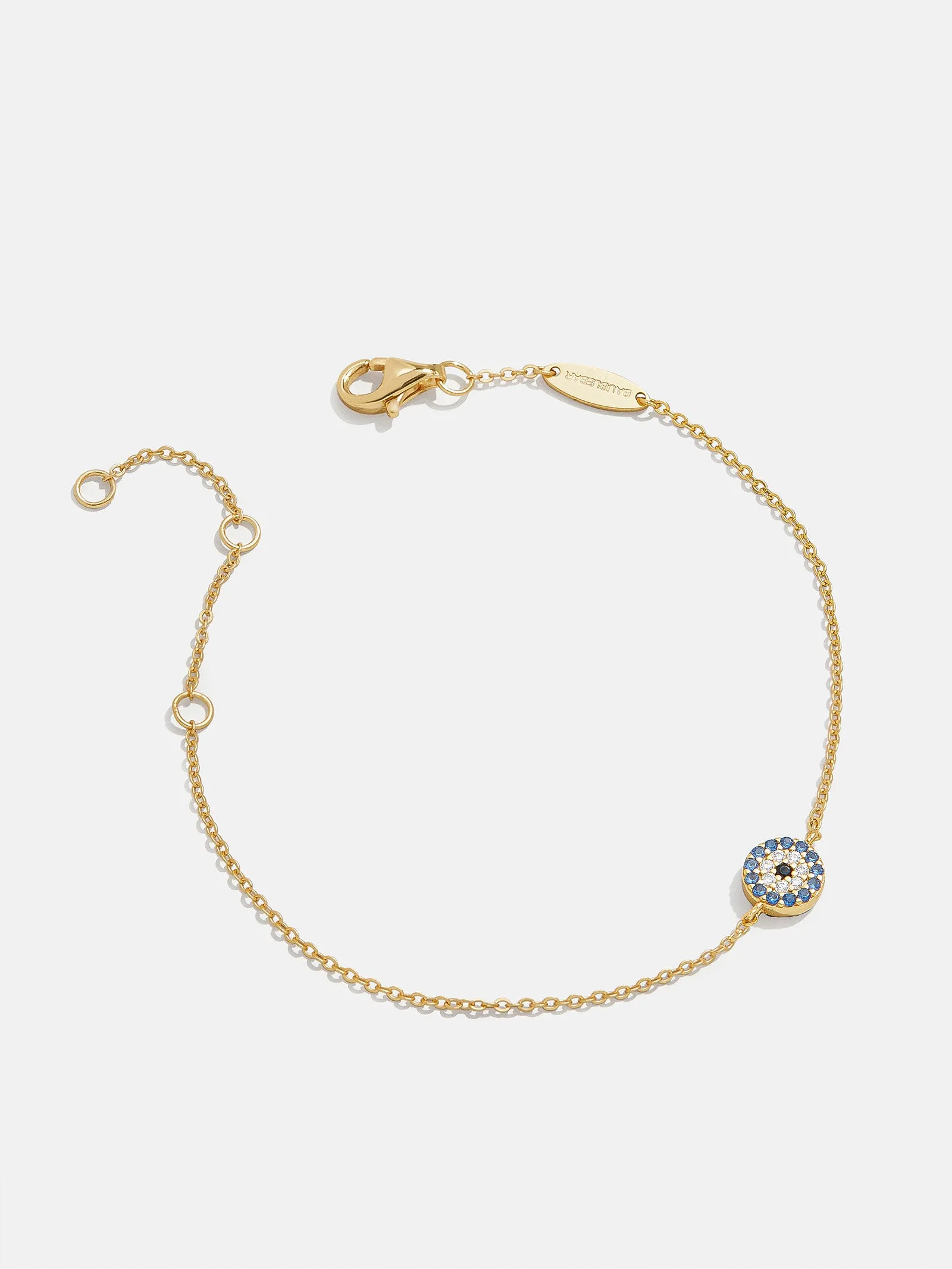 18K Gold Evil Eye Bracelet - Pavé Evil Eye