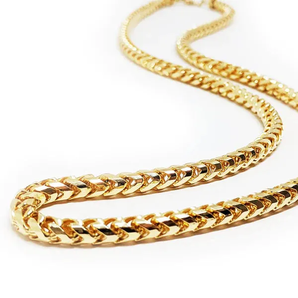 18K Solid Gold Franco Chain (4 mm)