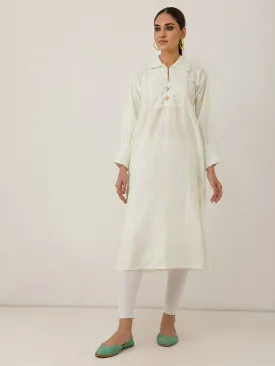 1pc - Stitched Basic Printed Cotton Silk Shirt