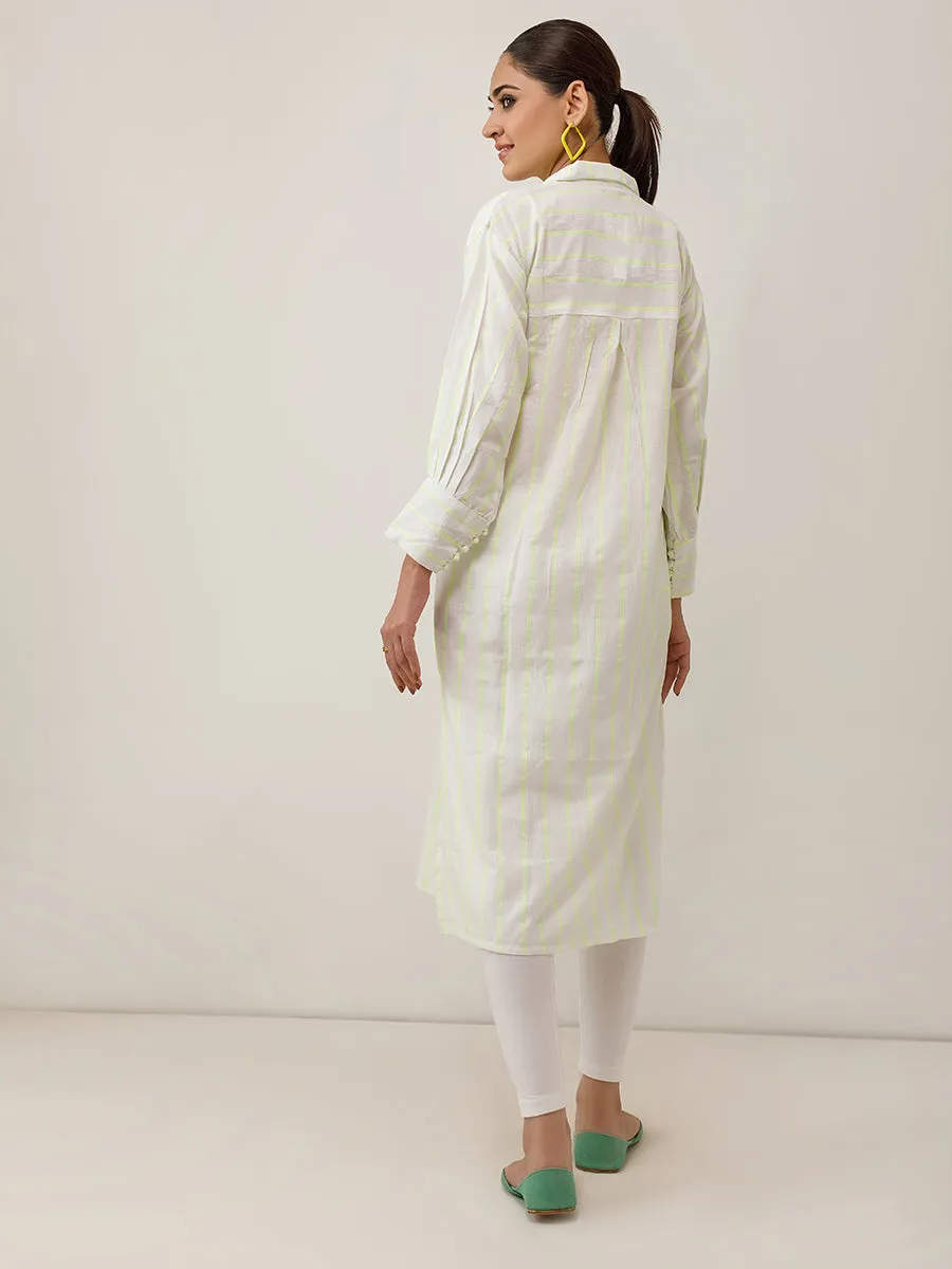 1pc - Stitched Basic Printed Cotton Silk Shirt