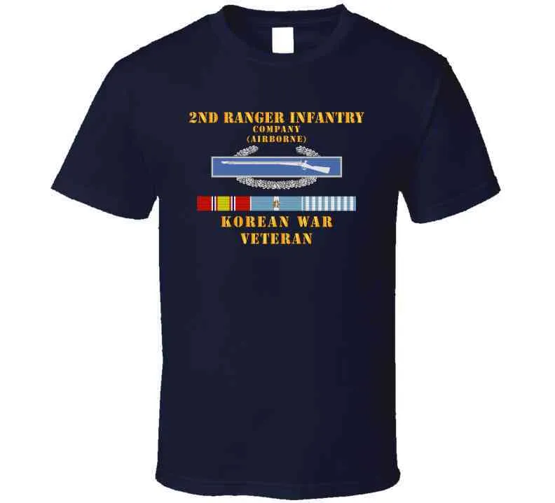 2nd Ranger Infantry Company (airborne) W Cib W Korea Svc X 300 T Shirt