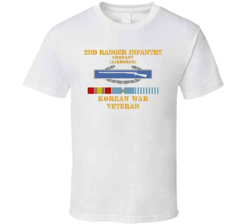 2nd Ranger Infantry Company (airborne) W Cib W Korea Svc X 300 T Shirt