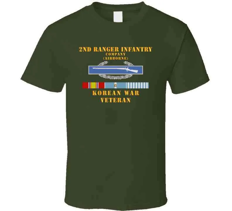 2nd Ranger Infantry Company (airborne) W Cib W Korea Svc X 300 T Shirt