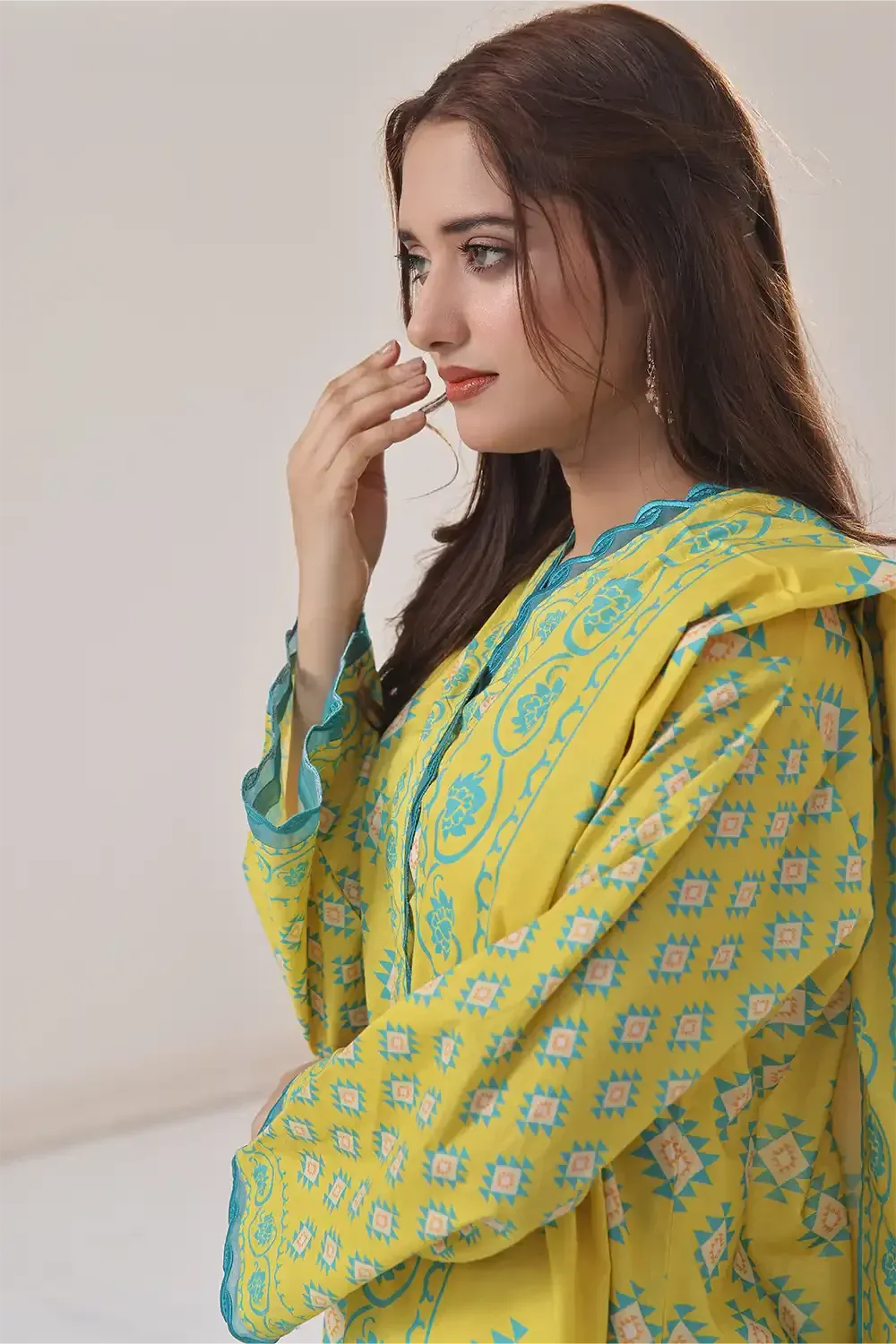 2PC Unstitched Printed Lawn Shirt and Dupatta KSD-2474