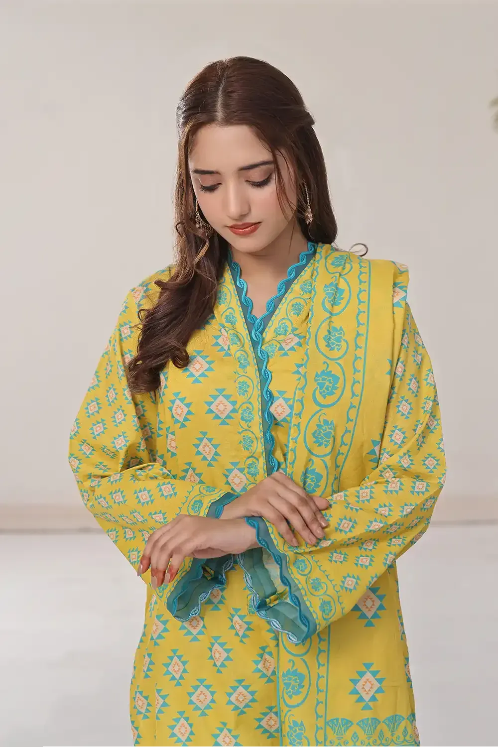 2PC Unstitched Printed Lawn Shirt and Dupatta KSD-2474