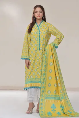 2PC Unstitched Printed Lawn Shirt and Dupatta KSD-2474