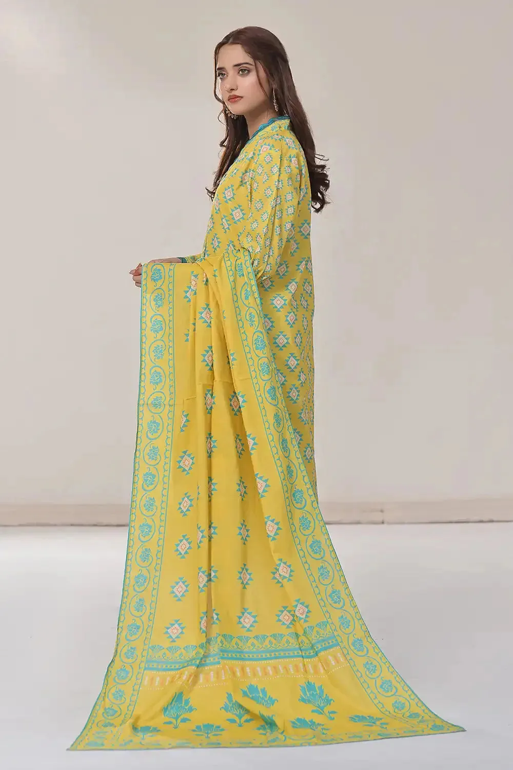 2PC Unstitched Printed Lawn Shirt and Dupatta KSD-2474