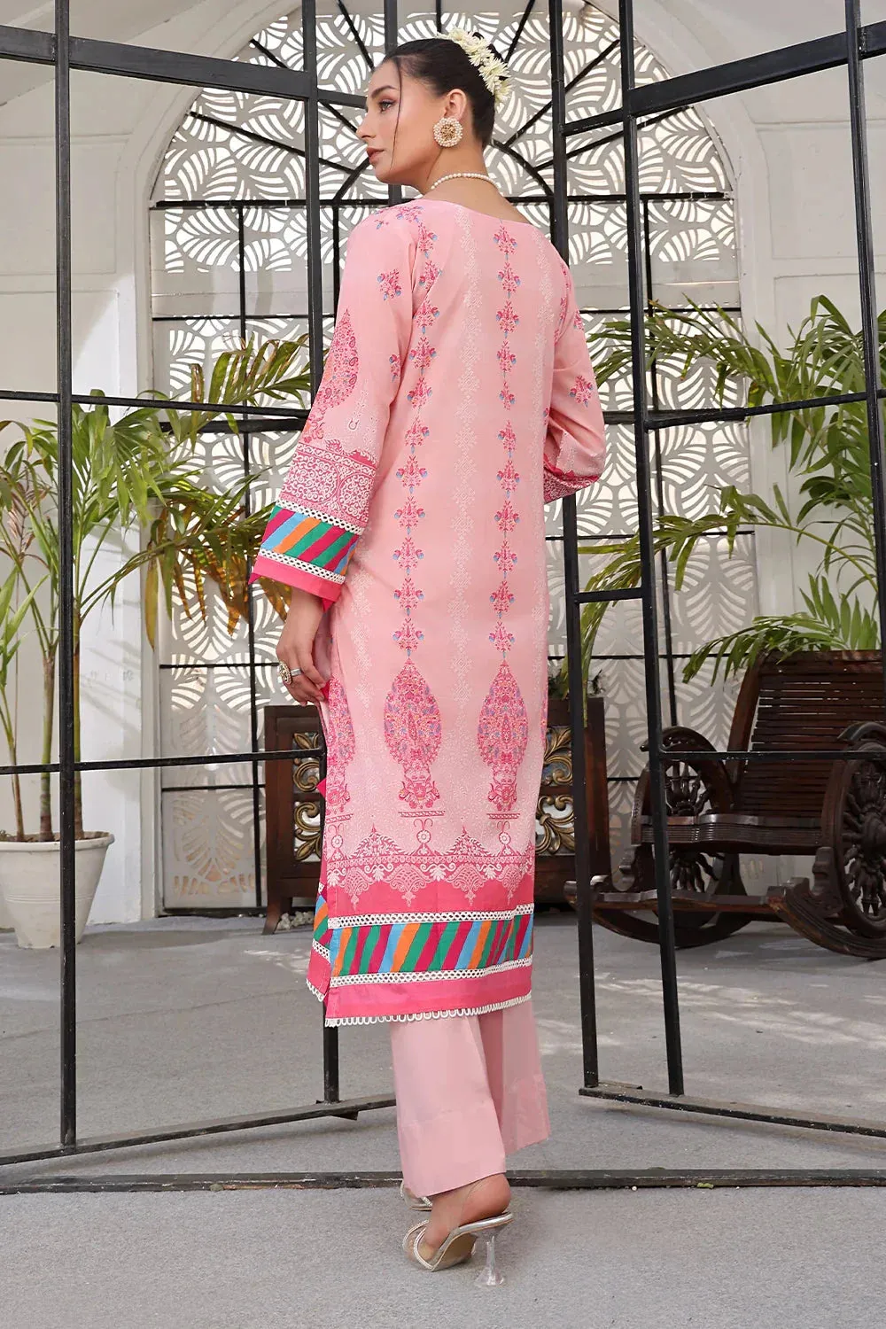 2PC Unstitched Printed Lawn Shirt and Trouser KST-2527