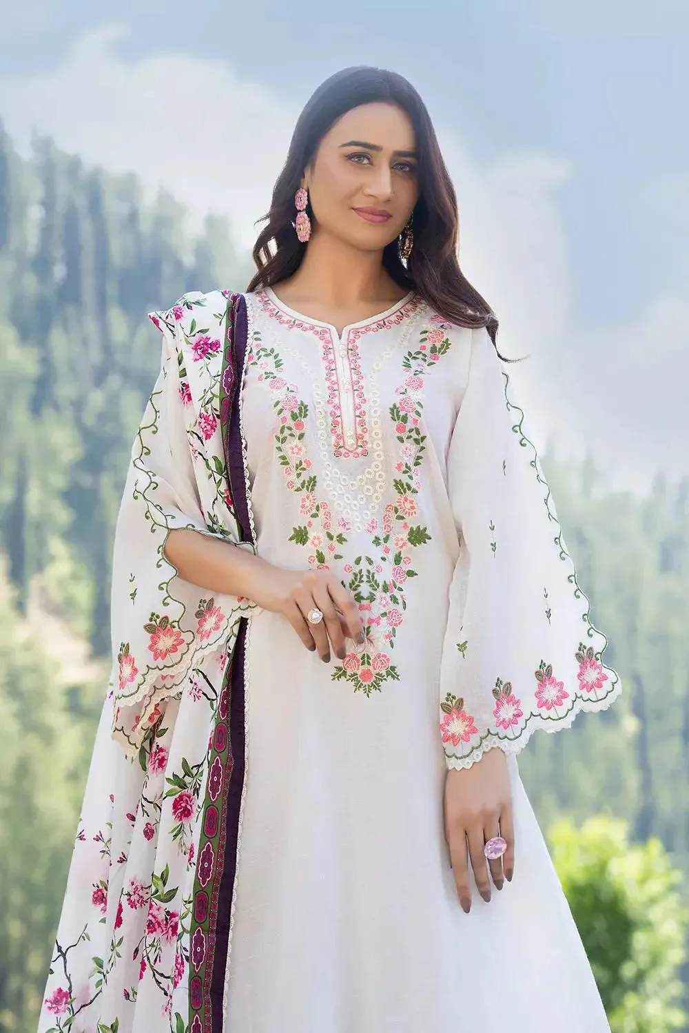 3PC Embroidered Unstitched Cambric Suit KSDE-2826