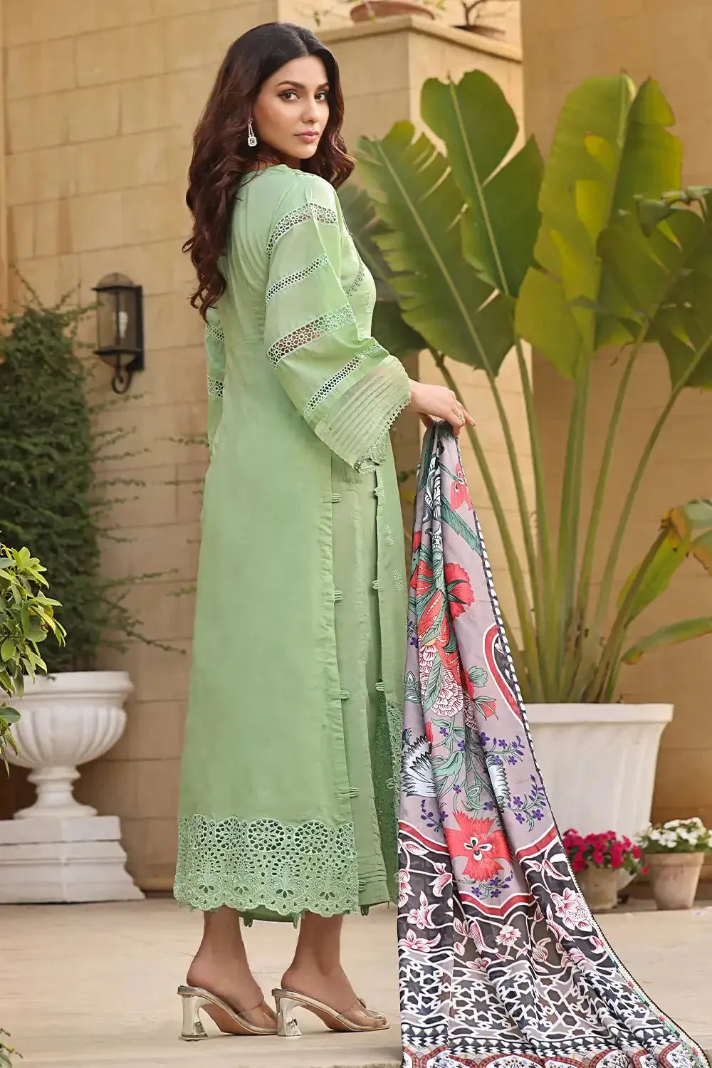 3PC Embroidered Unstitched Lawn Suit KSE-2461