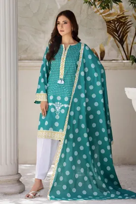 3PC Printed Unstitched Lawn Suit KLA-2685