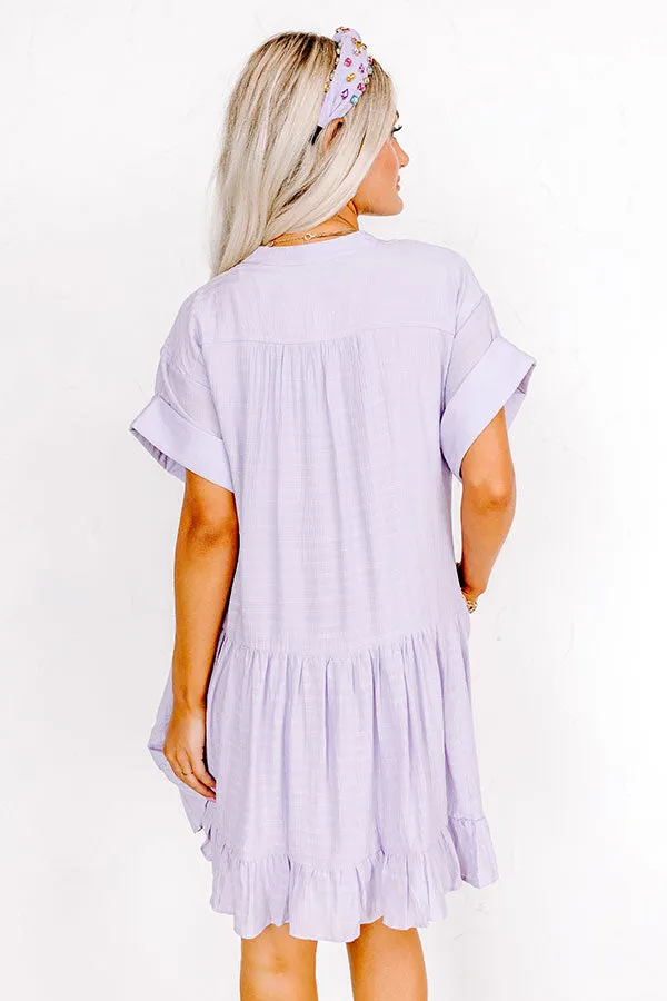 Adore The Shore Babydoll Dress In Lavender