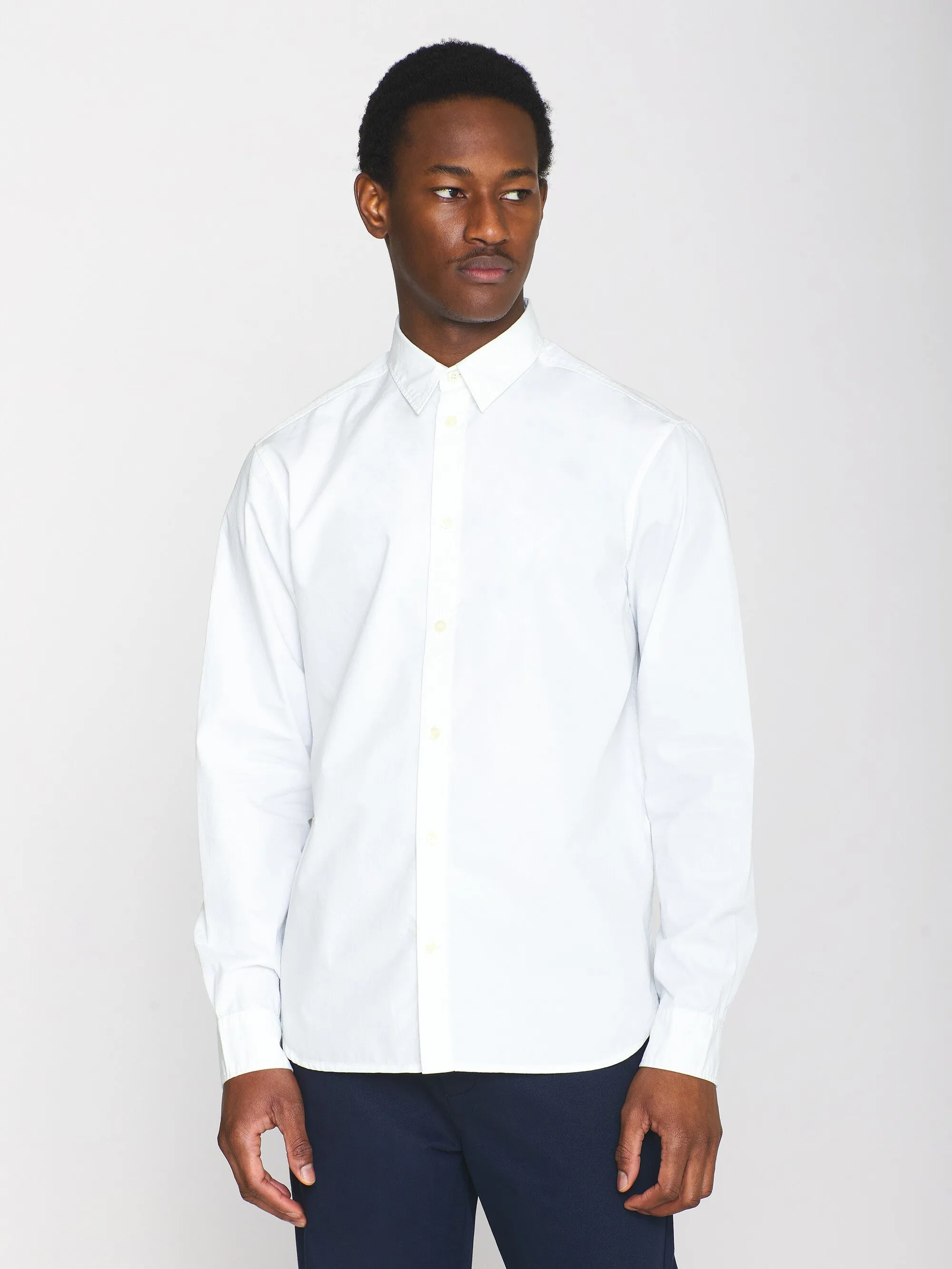 ALF regular crispy cotton shirt - GOTS/Vegan - Bright White