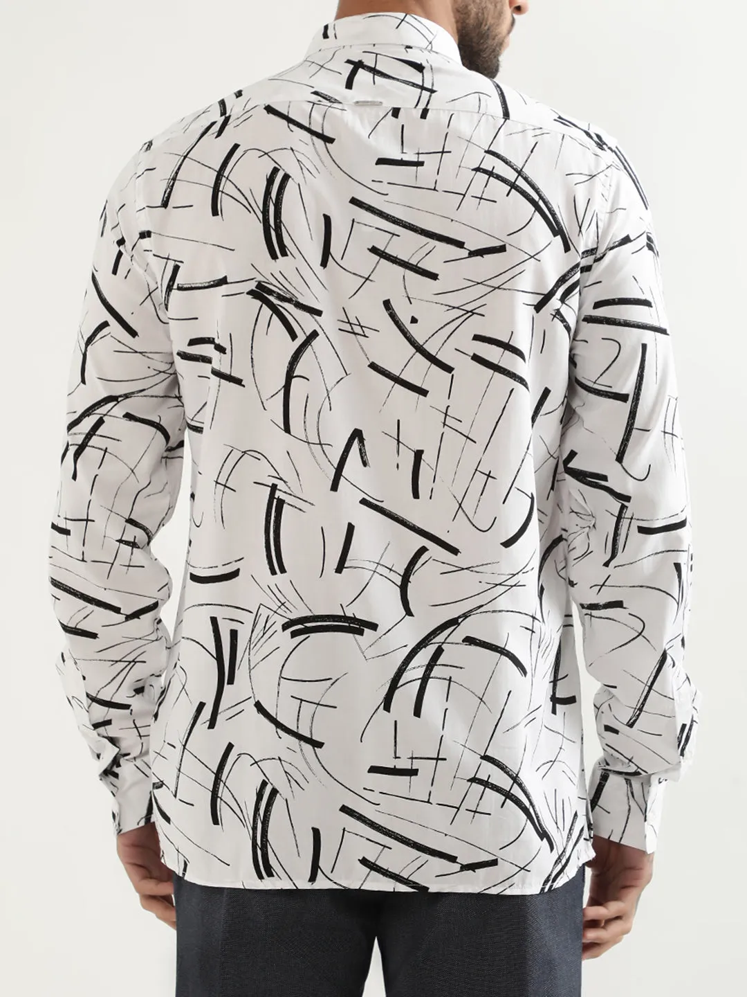 Antony Morato White Printed Regular Fit Shirt