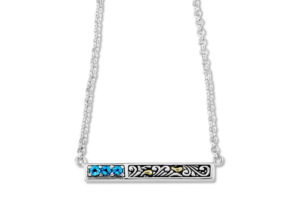 Barat Necklace- Blue Topaz