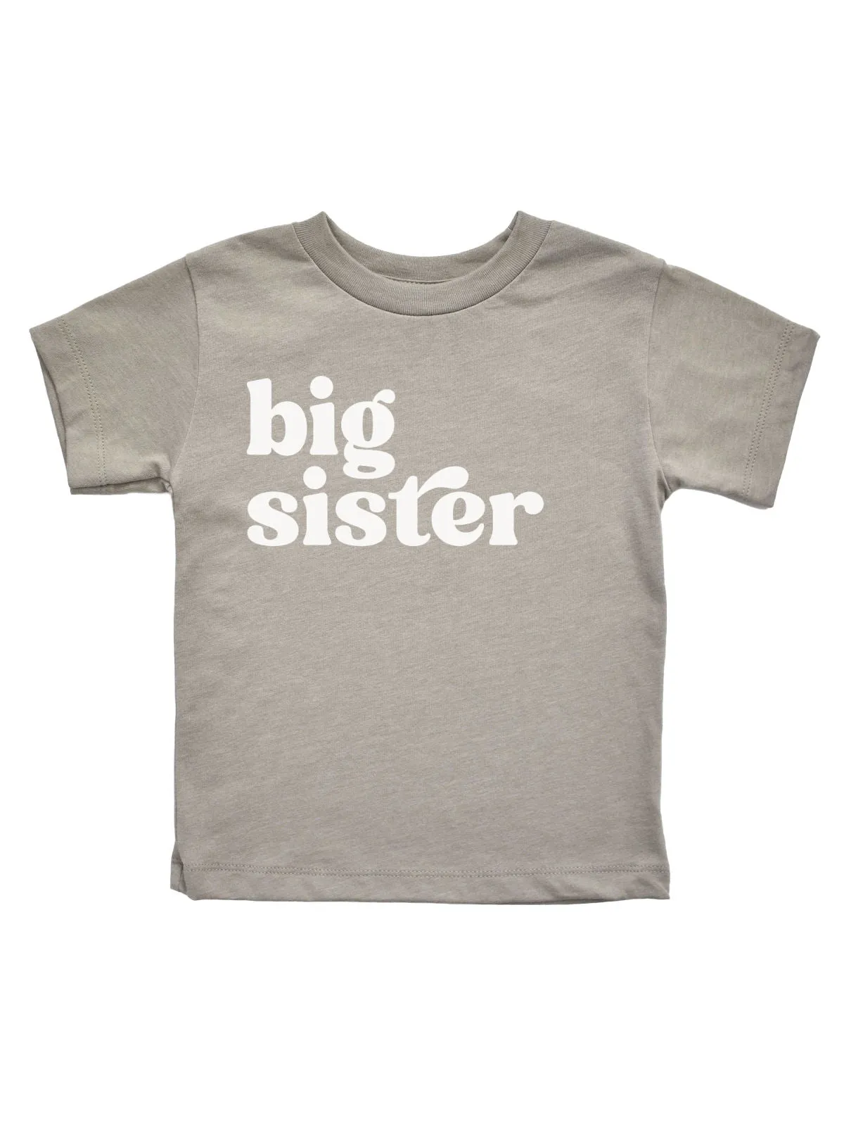 Big Sister Shirt for Girls - Stone