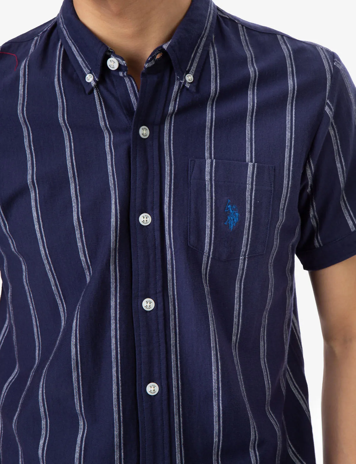 BIRDSEYE STRIPED JERSEY SHIRT