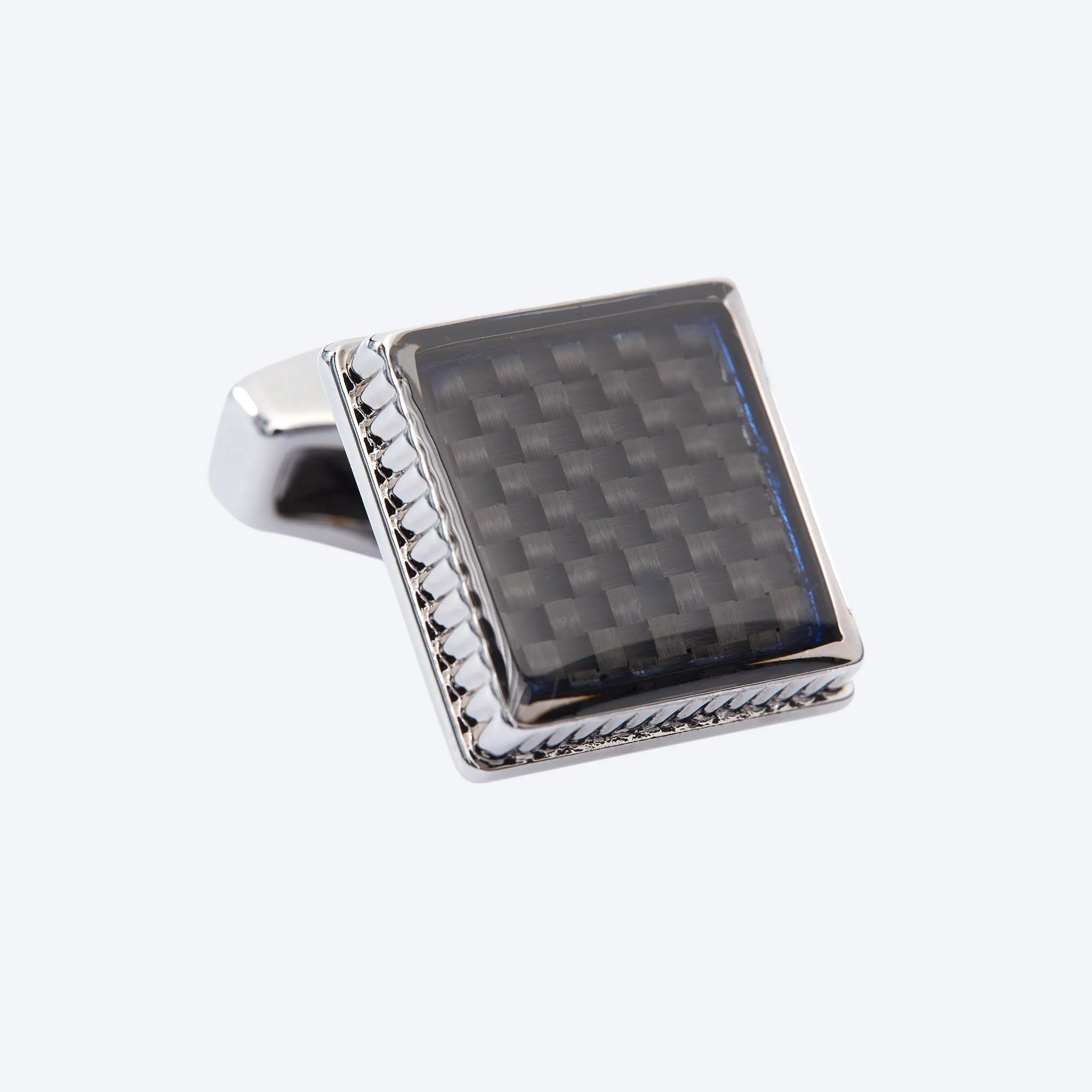 Black Zig-zag Square Cufflink