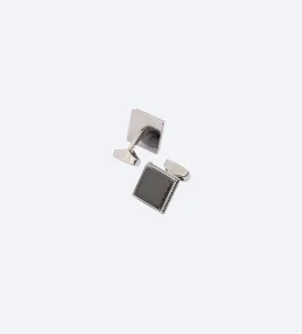 Black Zig-zag Square Cufflink