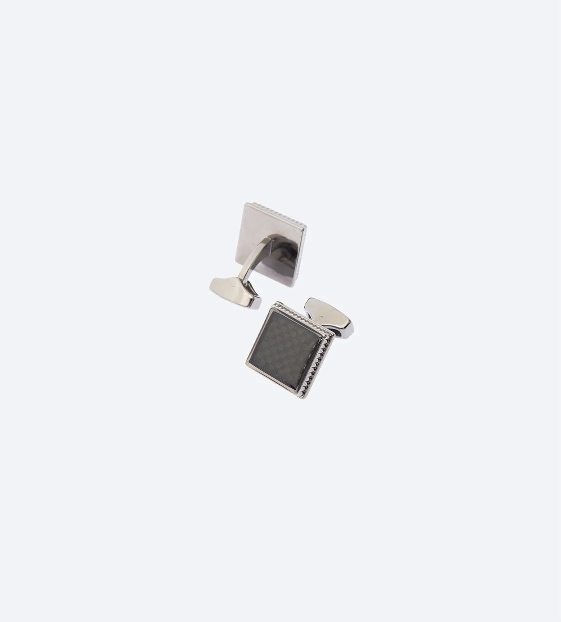 Black Zig-zag Square Cufflink