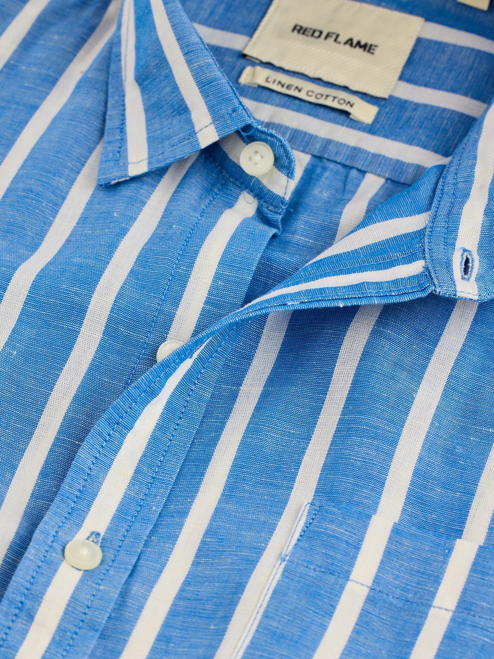 Blue Striped Linen Shirt