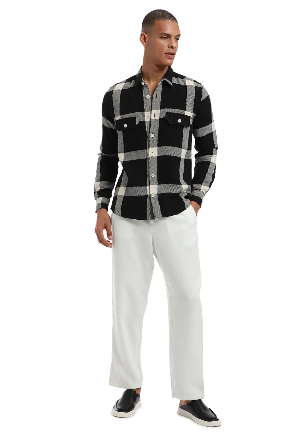 Bold Classic Brushed Cotton Check Shirt