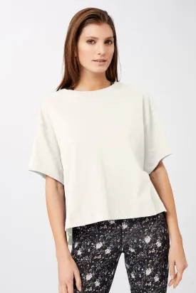 Boxy Tee (White), GOTS