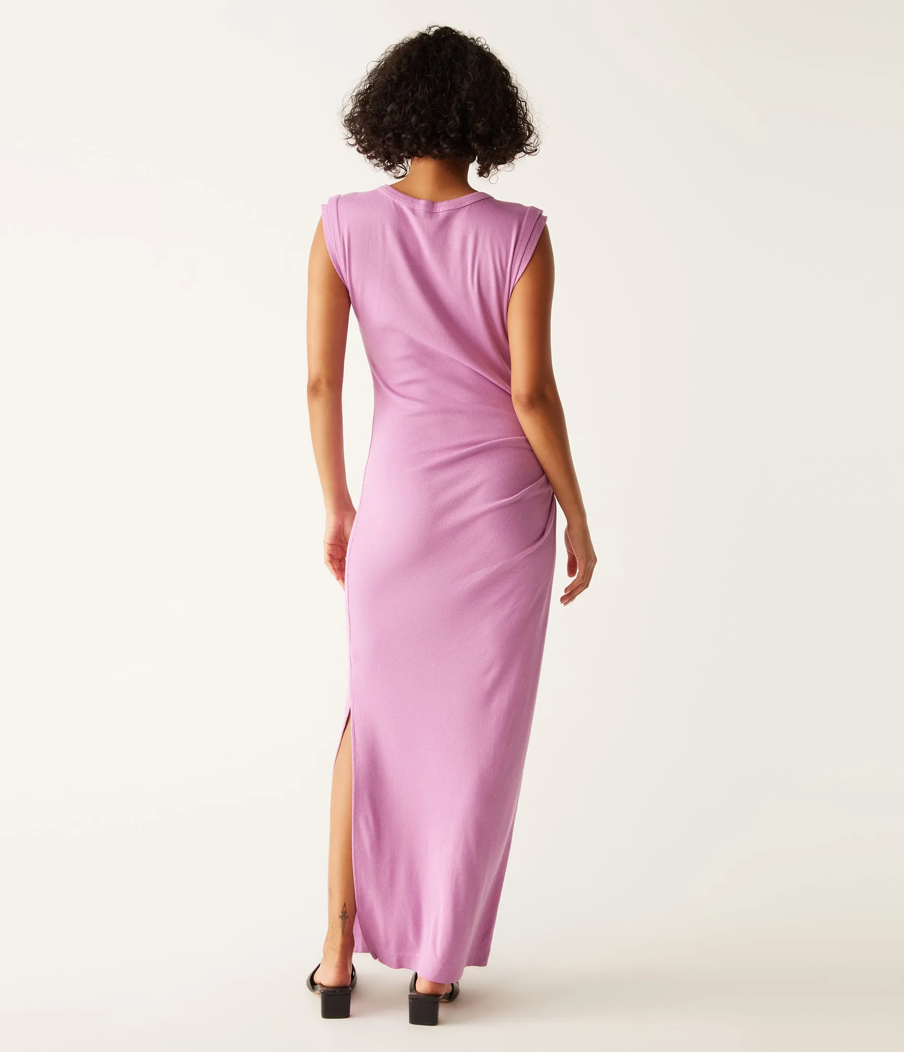 Calliope Power Shoulder Maxi Dress