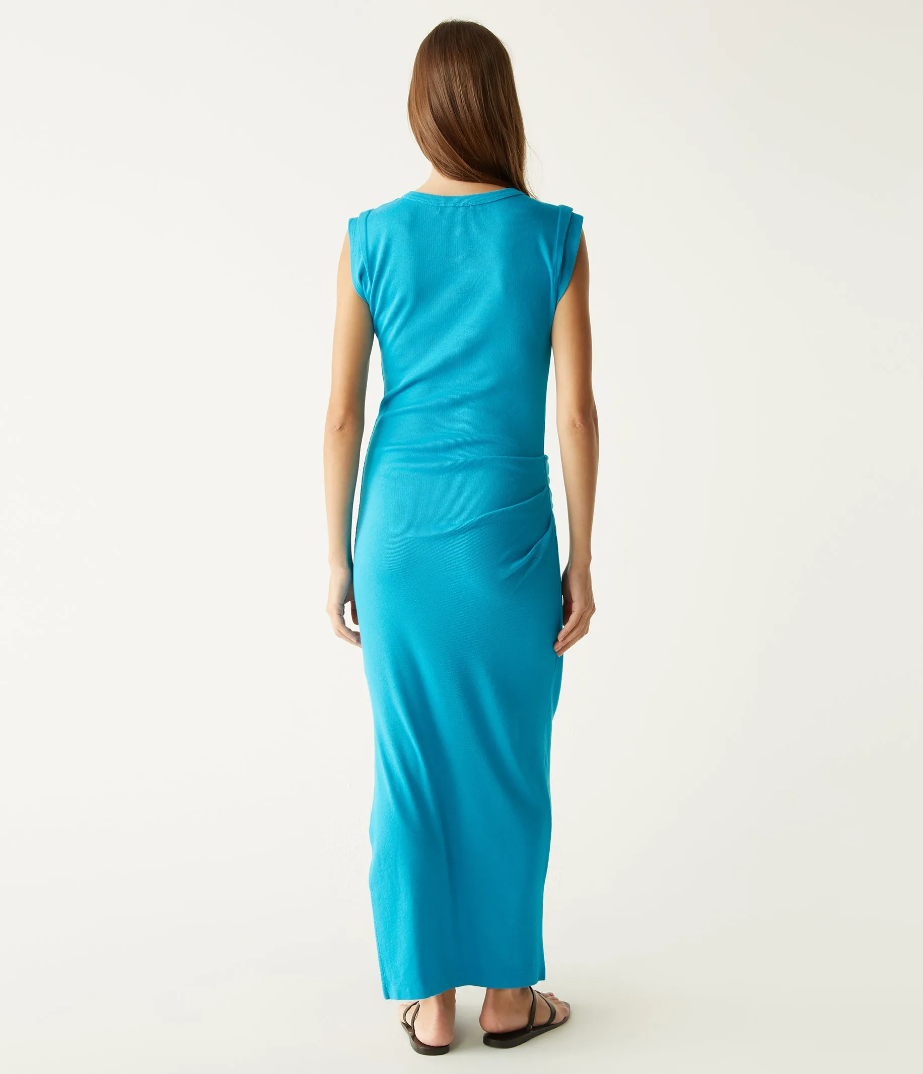 Calliope Power Shoulder Maxi Dress