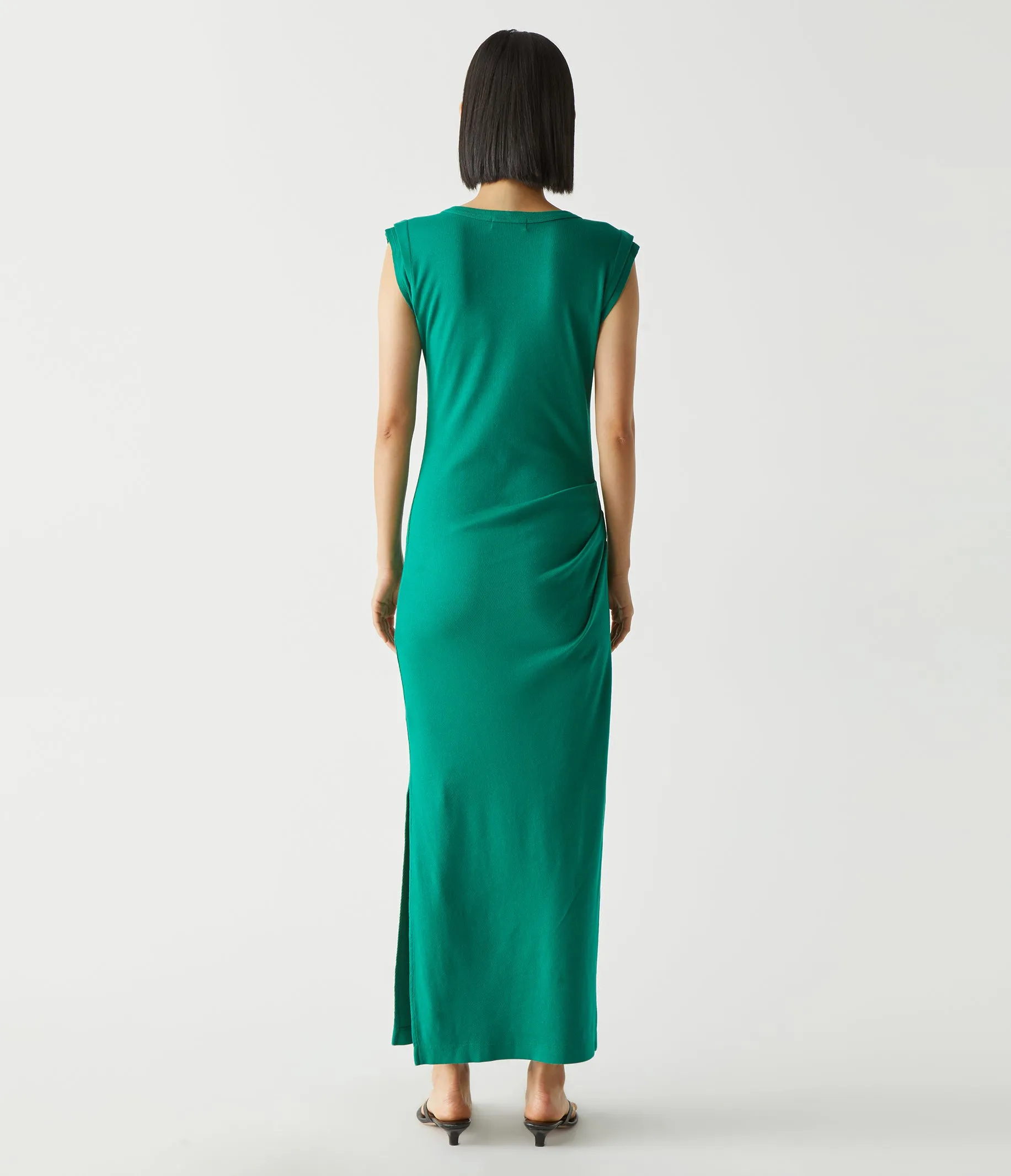 Calliope Power Shoulder Maxi Dress