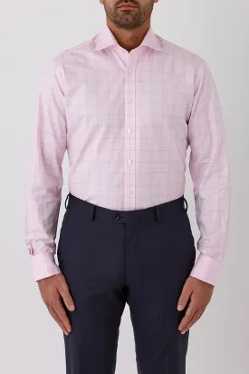 Cambridge - Turbina Shirt - Pink & Blue Check