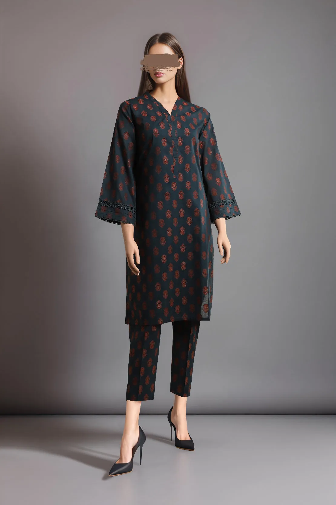 Cotton Jacquard Stitched 2 Piece (Shirt/Trouser)