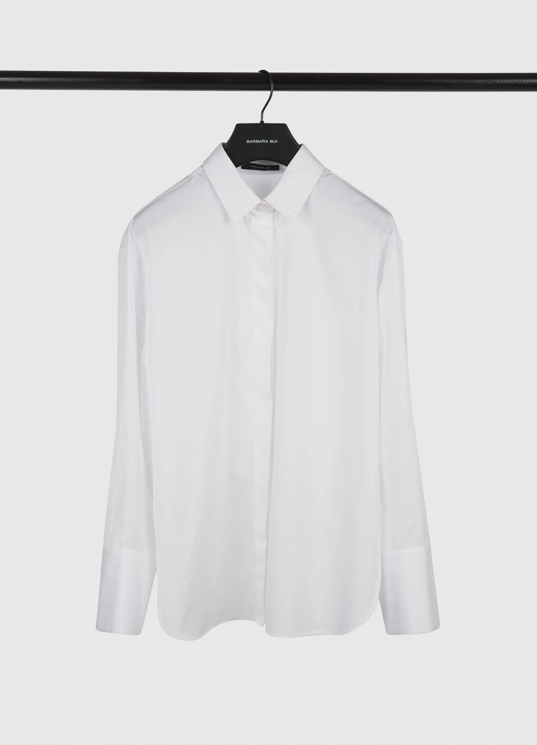 Cotton poplin bib shirt