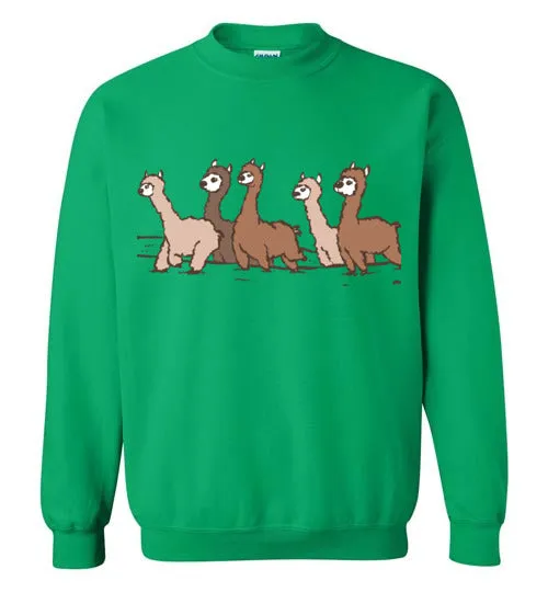 Curious Alpacas Gildan Crewneck Sweatshirt