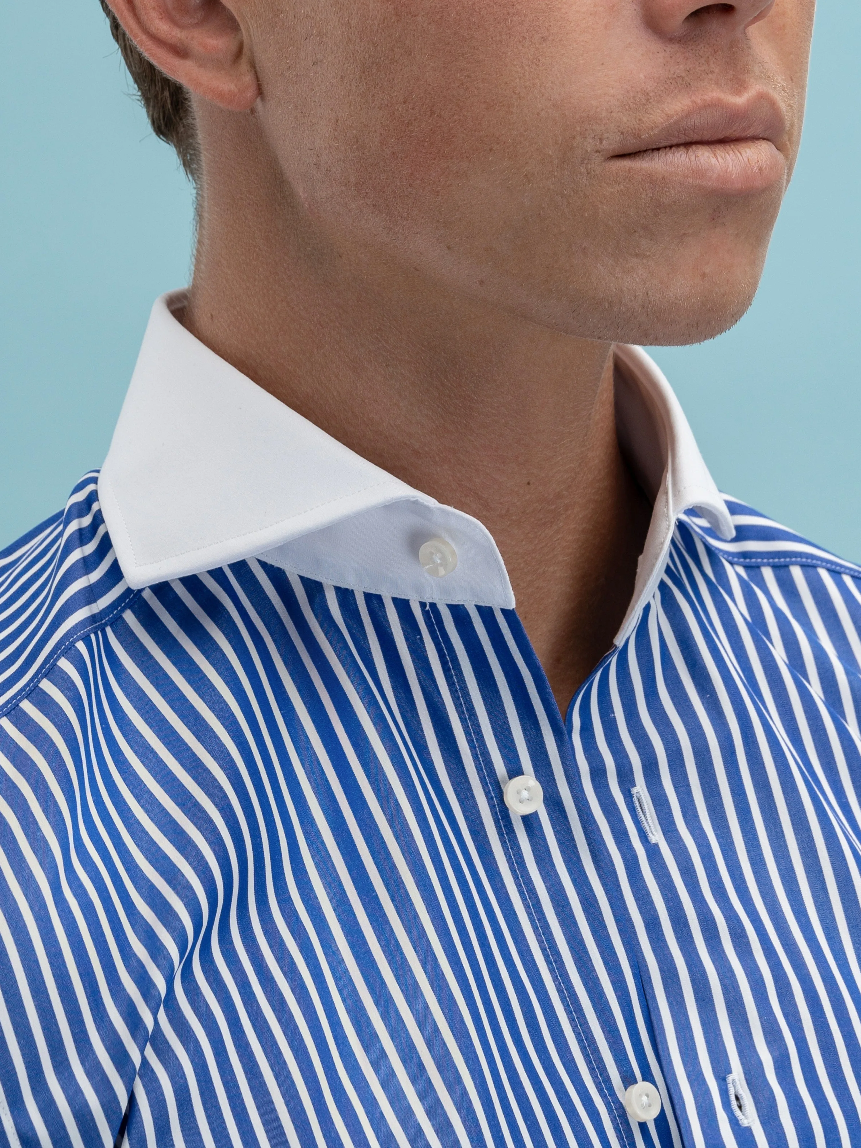 Dark Blue Striped Douglas Shirt