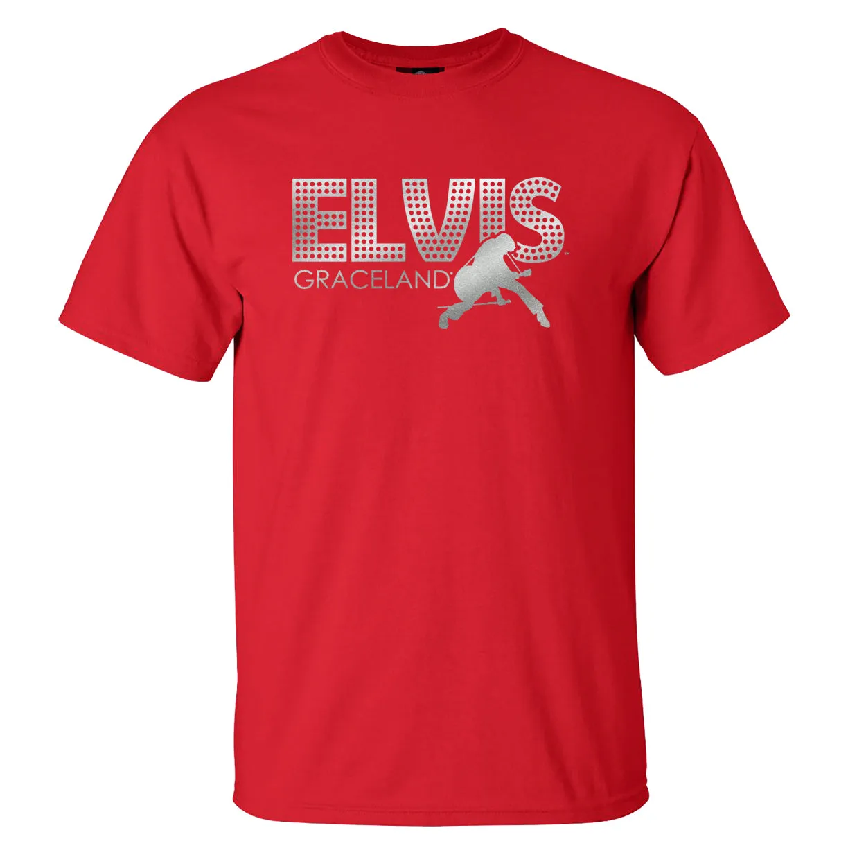 ELVIS Silhouette Metallic Print T-Shirt