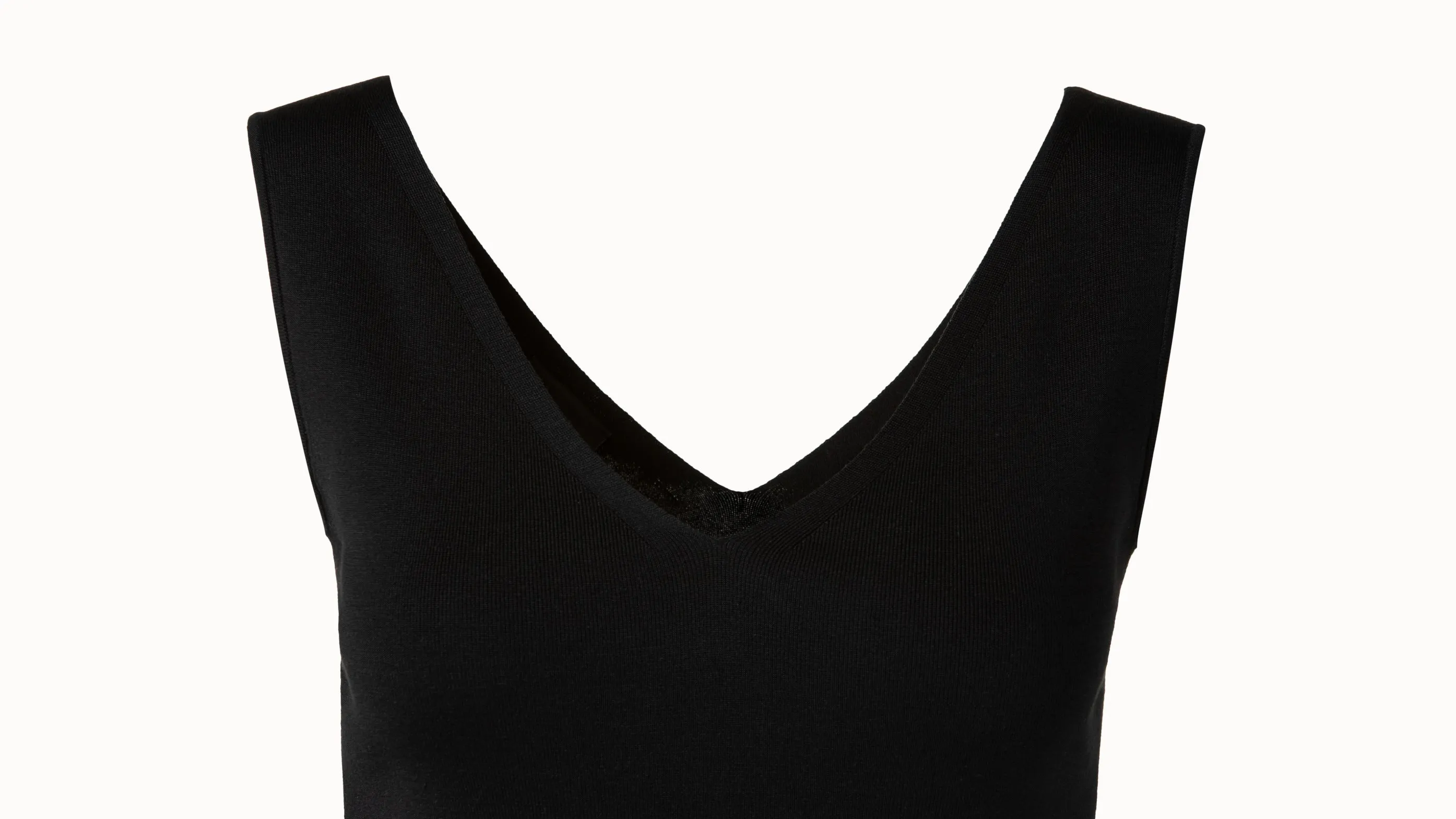 Fitted Silk Stretch V-Neck Tank Top