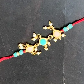 GoldPlated Kundan Rakhi For Brother