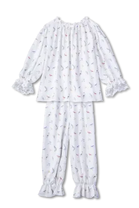 GRACE - KIDS' PYJAMA SET IN WHITE BIRDS