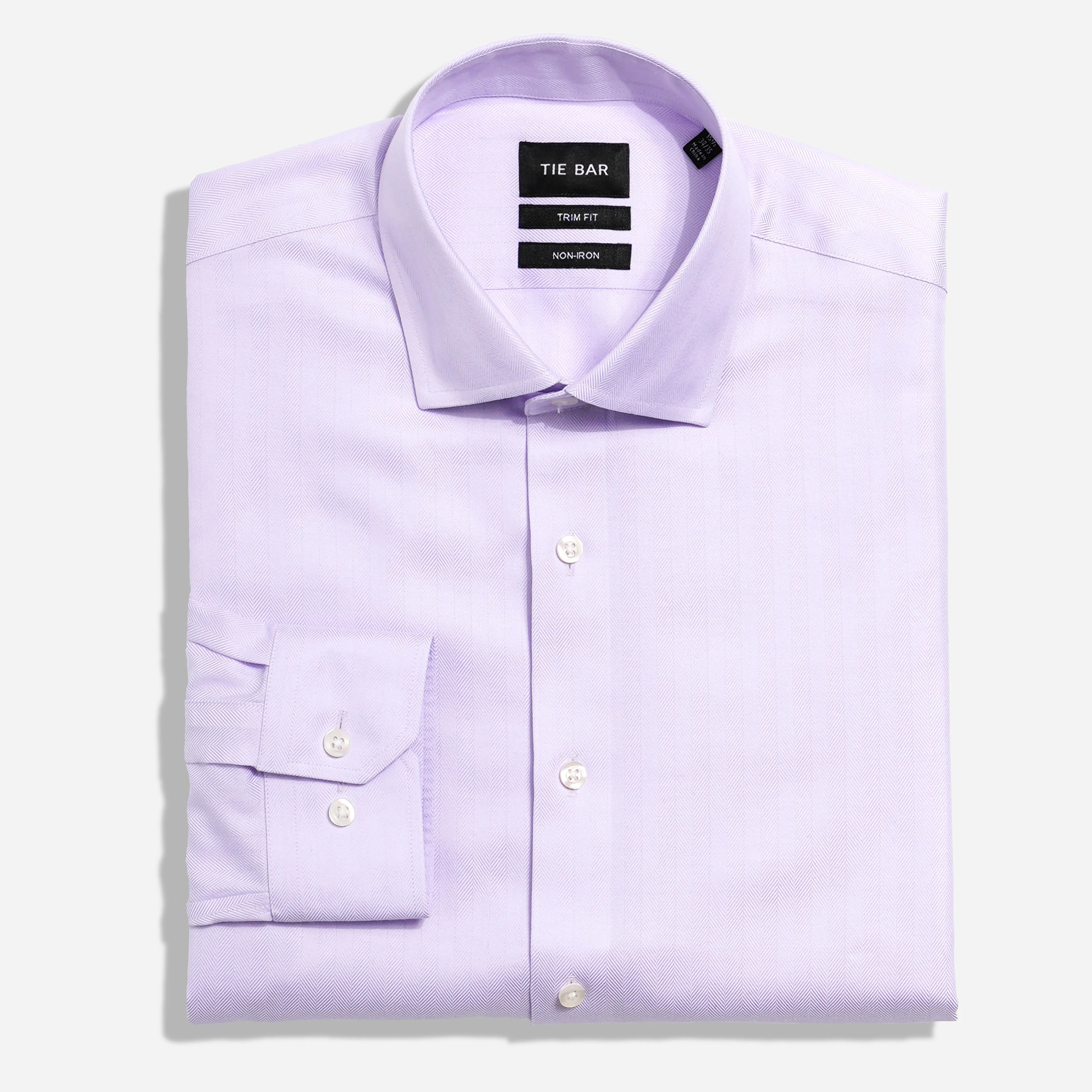 Herringbone Solid Lavender Non-Iron Dress Shirt