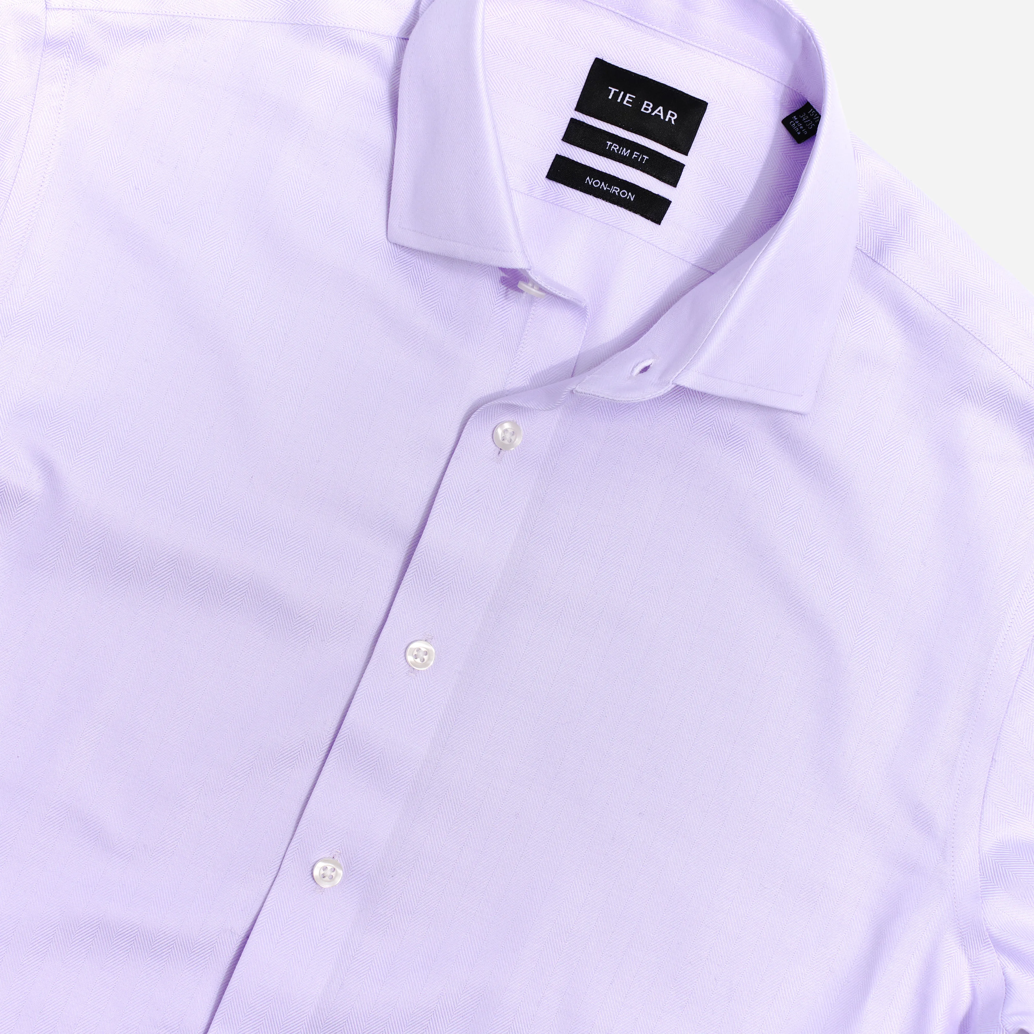 Herringbone Solid Lavender Non-Iron Dress Shirt