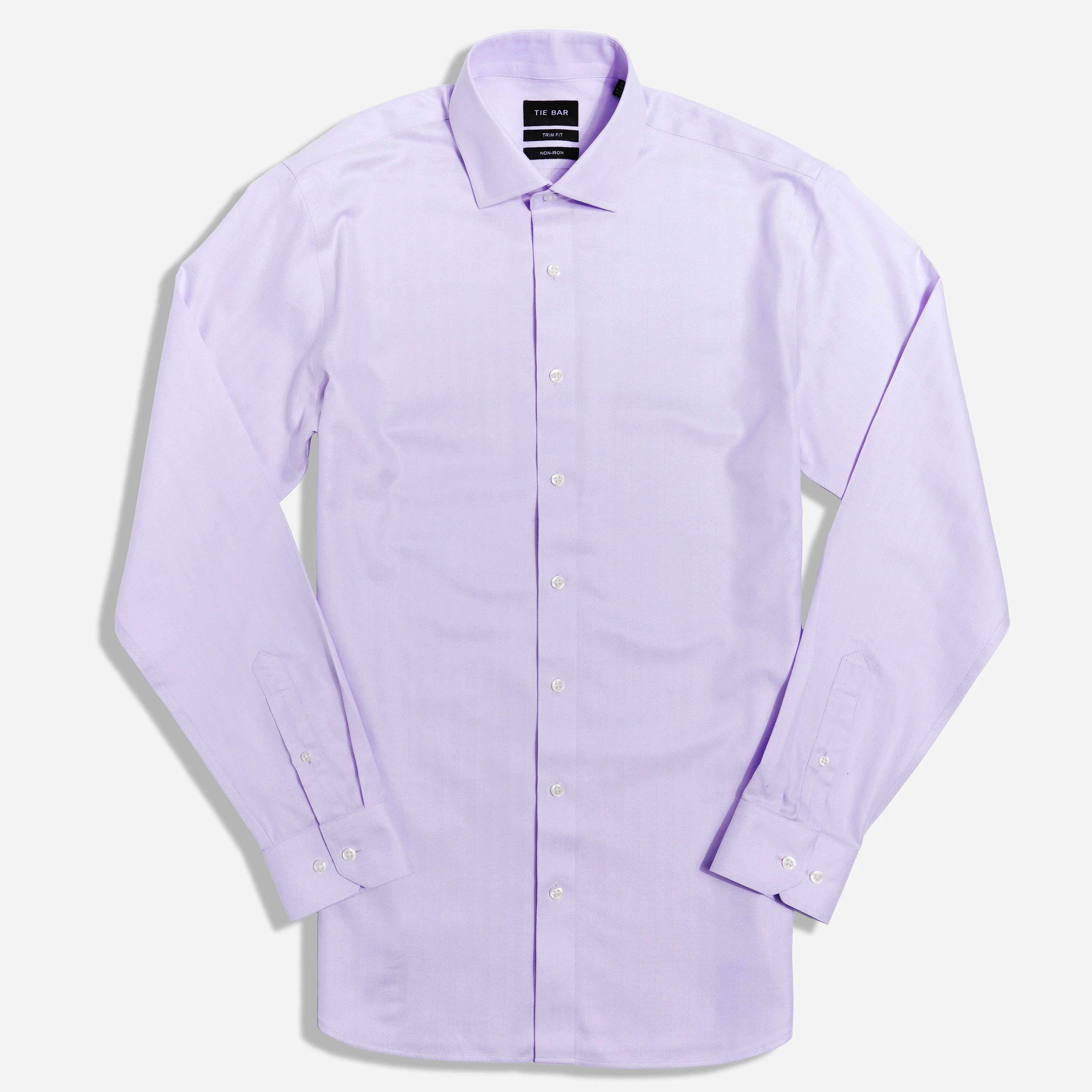 Herringbone Solid Lavender Non-Iron Dress Shirt