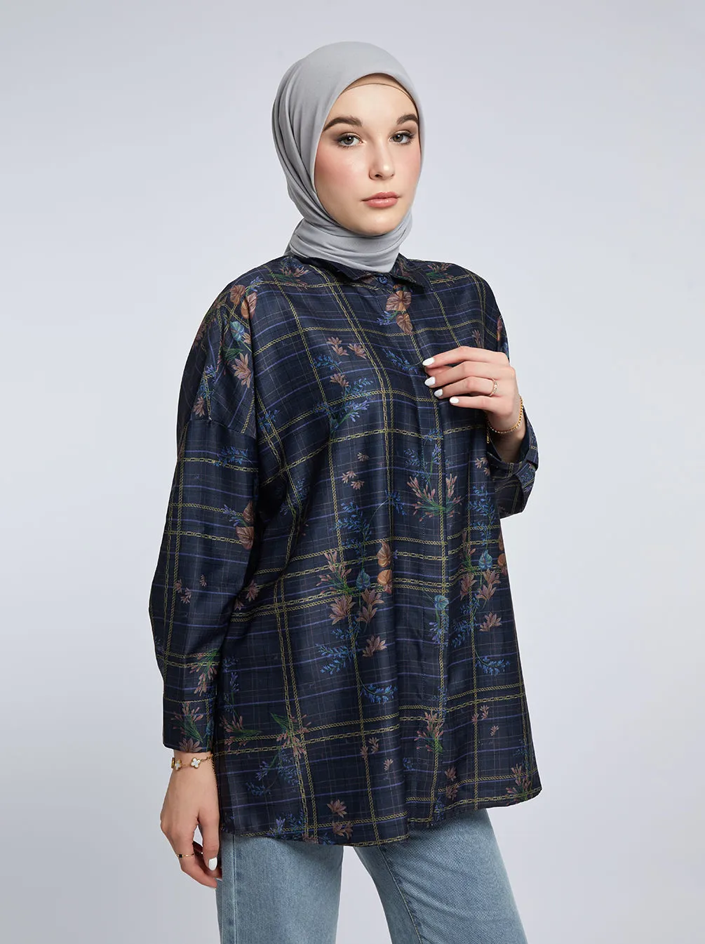 ILANA ASYMMETRICAL TOP INDIGO