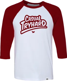 JUSTIN WONG - 'Casual Tryhard' Raglan Shirt - Maroon