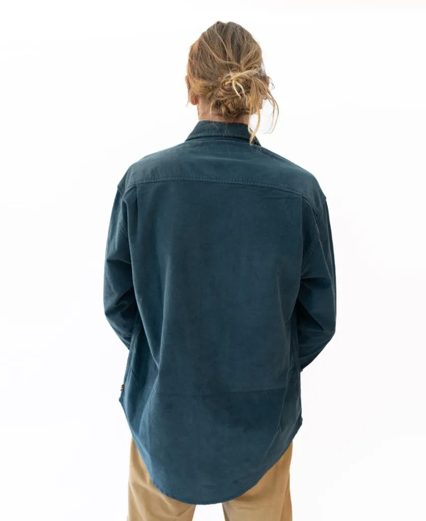 Marlow Long Sleeve Cord Shirt | Blue