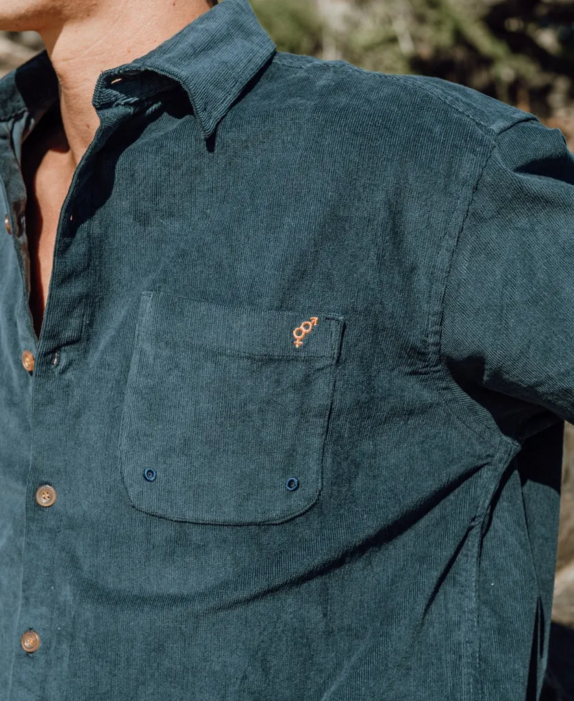 Marlow Long Sleeve Cord Shirt | Blue