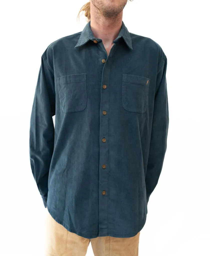 Marlow Long Sleeve Cord Shirt | Blue