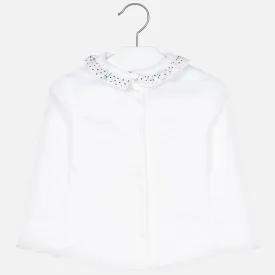 Mayoral Poplin Strass Blouse