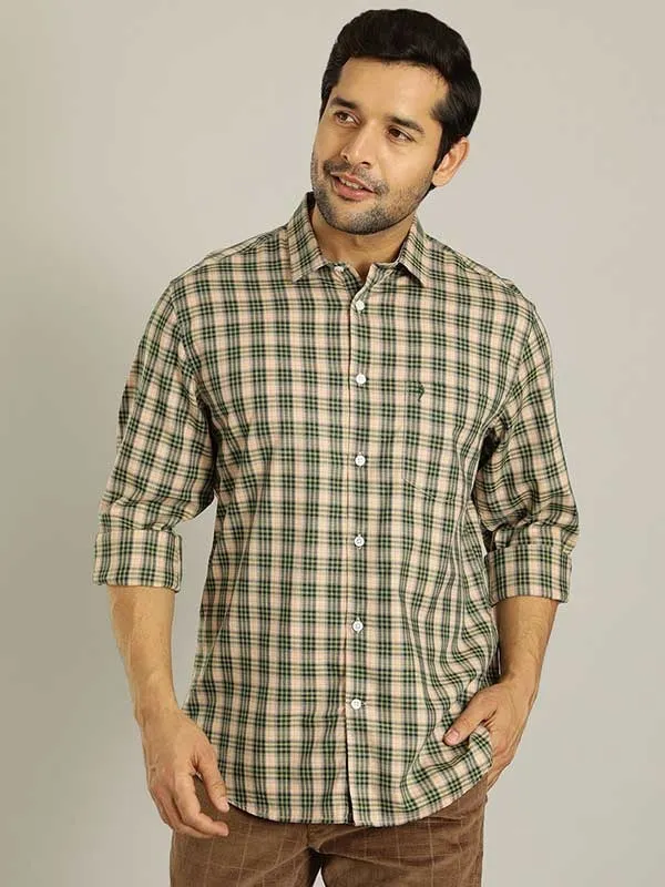 Men Checked Full Sleeve Cotton Blend Shirt