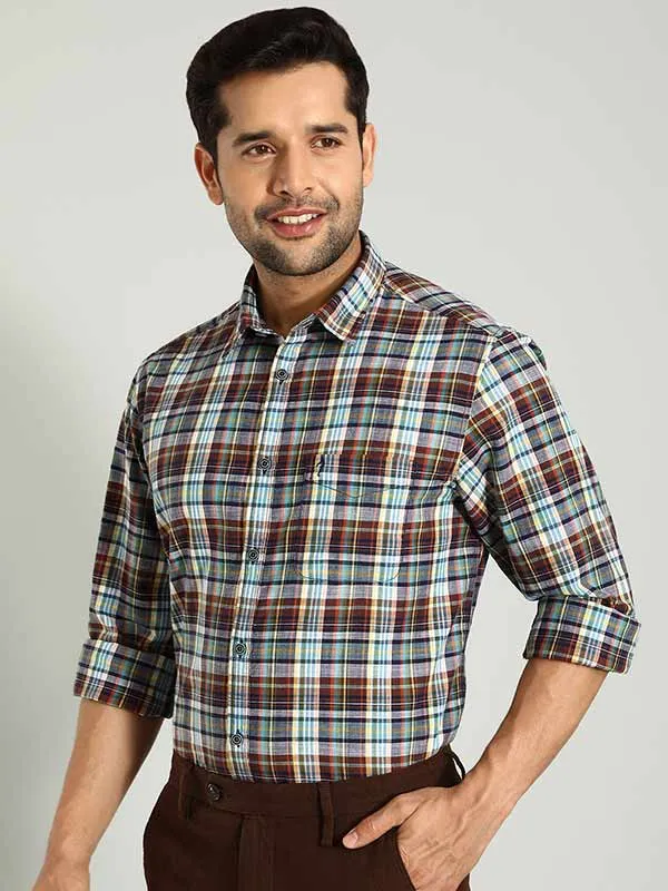 Men Checked Full Sleeve Cotton Shirt